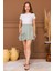 %100 Pamuk Müslin Cep Detaylı Mini Şort Etek 2