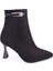 DZA07-11332005 Siyah Süet Klasik Topuklu Kadın Bot 2