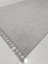Kaymaz Taban Halı Püsküllü Gri Renk Düz Tasarım Makinede Yıkanabilir 7