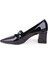 DZA07-129604 Siyah Rugan Klasik Topuklu Kadın Ayakkabı 3