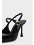 Holly Rugan Yüksek Topuklu Metal Tokalı Arkası Bantlı Stiletto 9