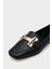Küt Burunlu Metal Toka Aksesuarlı Kadın Loafer 11
