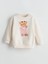 Lcw Kids Ekru Ayı Teddy Baskılı Kız Çocuk Kalın Sweatshirt 2'li 4