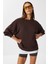 Basic Yumuşak Modal Sweatshirt LUB0245 Kahverengi 2