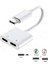 Iphone 16 Pro Ile Uyumlu Çift Type-C Portlu Şarj ve Kulaklık Adaptörü 2