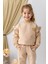Kız Çocuk Kolları Fırfırlı Sweatshirt - Bej 1