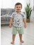 Orman Desenli Erkek Bebek Çocuk Yazlık Kısa Kollu Şortlu Takım 6-9 Ay, 9-12 Ay, 12-18 Ay, 18-24 Ay 1
