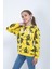 Kız Çocuk Yaprak Baskılı Sweatshirt 3