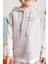 Unisex Çocuk Kapşonlu Kısa Kol Sweatshirt - Gri 3