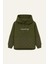 Kız Çocuk Nakış Detaylı Kapitoneli Sweatshirt - Haki 4