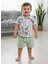 Orman Desenli Erkek Bebek Çocuk Yazlık Kısa Kollu Şortlu Takım 6-9 Ay, 9-12 Ay, 12-18 Ay, 18-24 Ay 1