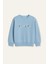Kız Çocuk Nakışlı Sweatshirt - Mavi 3