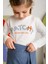 Kız Çocuk Baskılı Uzun Kol T-Shirt - Ekru 2