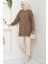 Lezgi Düğmeli Triko Hırka 1599 - Açık Kahve 4