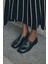 Loafer 2508 - Parmak Arası Klasik Loafer Siyah Kadın Loafer 11