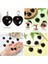 ( 5 x Adet ) 1 Set Black Heart Doğal Taş Siyah Kalp Takı&bileklik&küpe&kolye Ucu 2