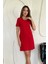 Kısa Kol Atlas Mini Elbise 3