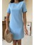 Kısa Kol Atlas Mini Elbise 4