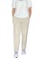 %100 Pamuk, Keten Kumaştan Beli Lastikli ve Bağcıklı Kadın Pantolon(Solma ve Çekme Yapmaz) 1