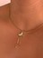 Gold Hilal Kuyruklu Yıldız Minimal Çelik Kolye Zarif Ince Zincir Hediye Zirkon Ay Kolye 7