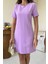 Kısa Kol Atlas Mini Elbise 4