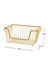 Altın Renk Metal Sepet 32 x 22 x 16 cm 6