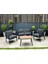 2+1+1 Zen Bahçe Takımı, Balkon, Bahçe, Cafe Mobilyası, Pofuduk Metal Çay Seti 1