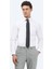 Beyaz Düz Slim Fit Dokuma Klasik Pamuk Karışımlı Gömlek 7