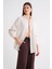 3833 Kadın Oversize Cepli Müslin Gömlek Naturel 4