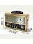® Orta Boy Saat Göstergeli Retro Ahşap Tasarım Bluetooth Hoparlörlü Radyo – Fm/am Destekli, Şarjlı ve Taşınabilir Radyo NS-8898 3