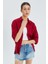 9942 Kadın Oxford Uzun Kol Basic Gömlek Bordo 5