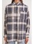 4752 Kadın Oversize Ekose Gömlek Antrasit 5