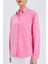 9942 Kadın Oxford Uzun Kol Basic Gömlek Şeker Pembe 4