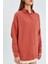 3833 Kadın Oversize Cepli Müslin Gömlek Kiremit 4