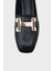 Küt Burunlu Metal Toka Aksesuarlı Kadın Loafer 15