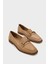 Deri Metal Tokalı Kadın Loafer Ayakkabı 13