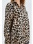 4106 Leopar Desen Saten Gömlek Bej 4