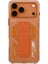 iPhone 17 Pro Max Kılıf M-Safeli Teknoloji Desenli Skinarma Helio Mag Charge Standlı Kapak Turuncu 1