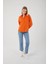 4162 Kadın Uzun Basıc Gömlek Turuncu 3