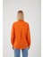 4162 Kadın Uzun Basıc Gömlek Turuncu 4