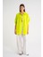 4053 Kadın Tek Cepli Oversize Basic Gömlek Olive 2