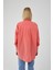 4053 Kadın Tek Cepli Oversize Basic Gömlek Nar 4