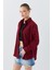 4618 Kadın Arkası Robalı Basic Gömlek Bordo 3