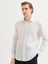 Erkek Slım Fıt Gömlek-Beyaz 4