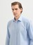 Erkek Slım Fıt Gömlek-Açık Mavi 4