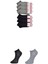Siyah ve Gri Kadın Bilek Çorap 6 Çift 1