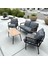2+1+1 Zen Bahçe Takımı, Balkon, Bahçe, Cafe Mobilyası, Pofuduk Metal Çay Seti 2