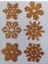 Gold Simli Kar Tanesi Ağaç Süsü 8x8 cm 6'lı Set 2