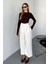 Kadın Bisiklet Yaka Basic Uzun Kollu Parmak Geçmeli Modal Kumaş Body Bluz 8