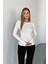 Kadın Prenses Kayık Yaka Basic Uzun Kollu Parmak Geçmeli Modal Kumaş Body Bluz 3